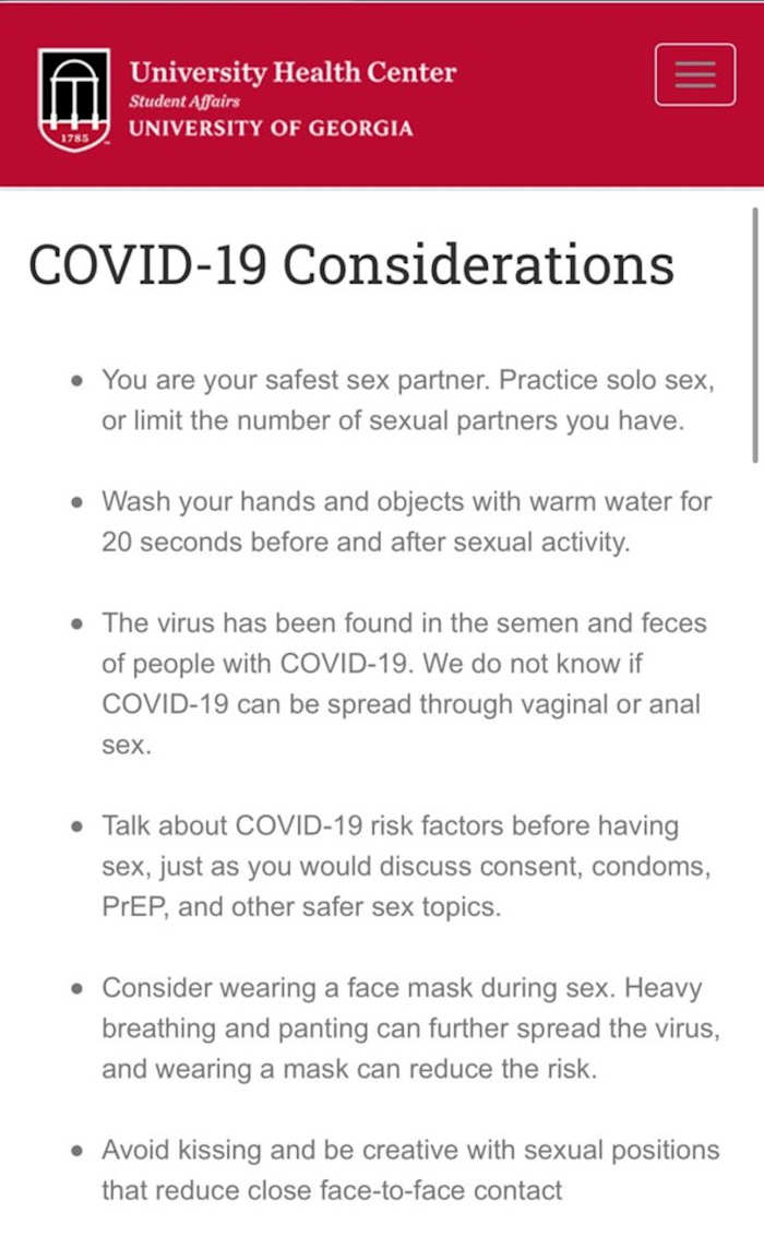 An Email sent to UGA Students